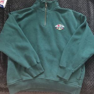 Green quarter zip
